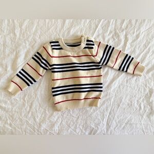 Unbranded Baby beige striped Crewneck Sweater 2T toddler